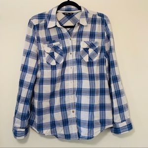 ✨EXPRESS Plaid Light Blue Shirt ✨